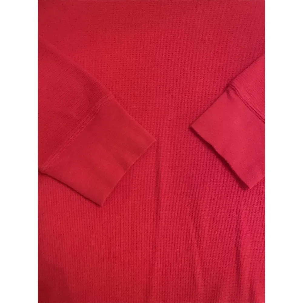 Polo Ralph Lauren Mens Waffle Knit Thermal Long Sleeve RED Shirt XL EXCELLENT‎